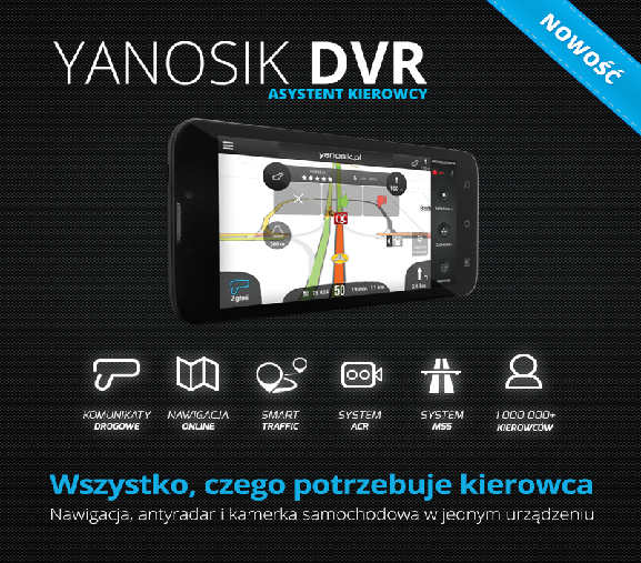 możliwości Yanosika DVR nawigcja