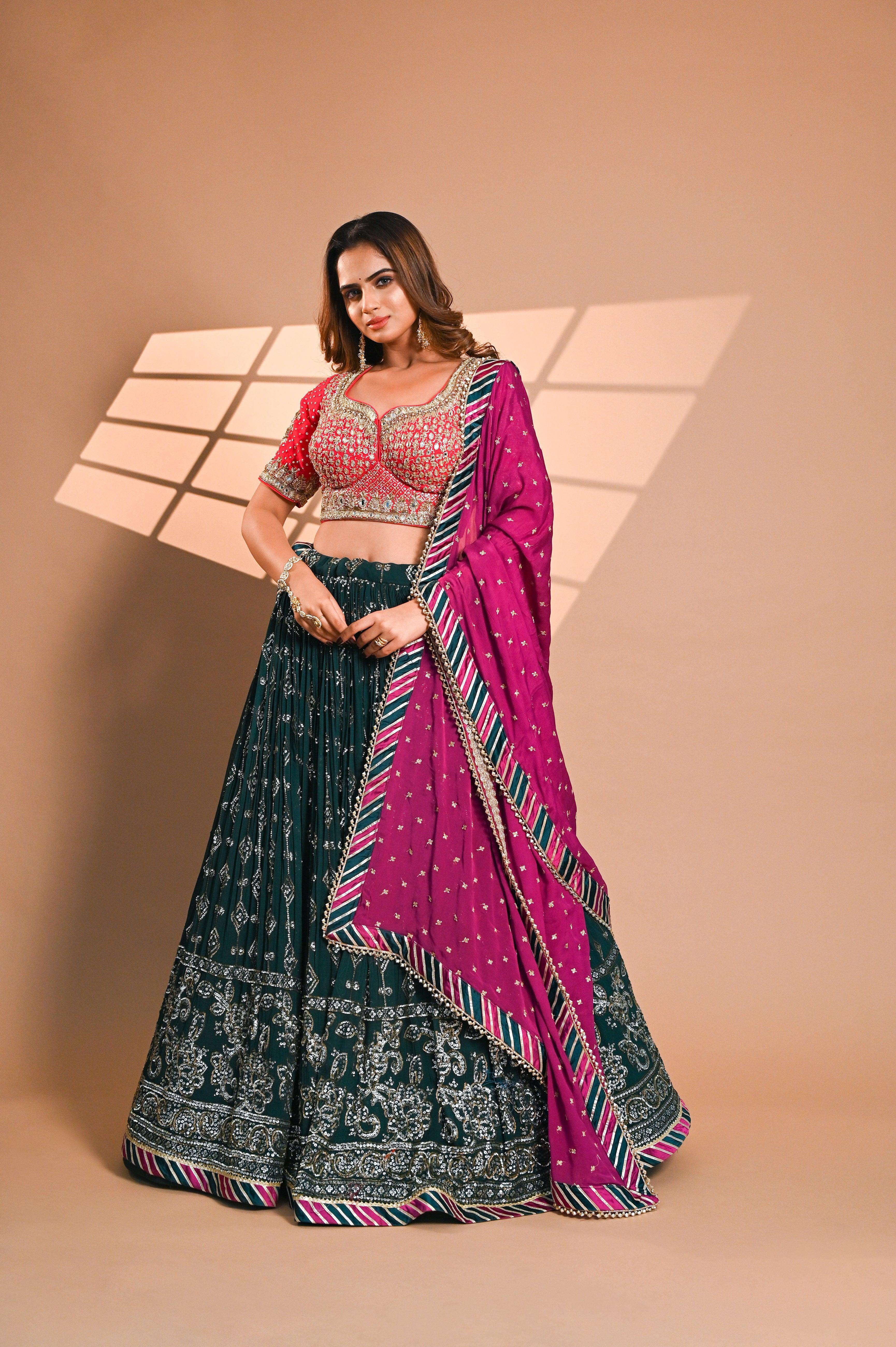 Buy Designer Lehenga Choli for Women Online | Shreeman
