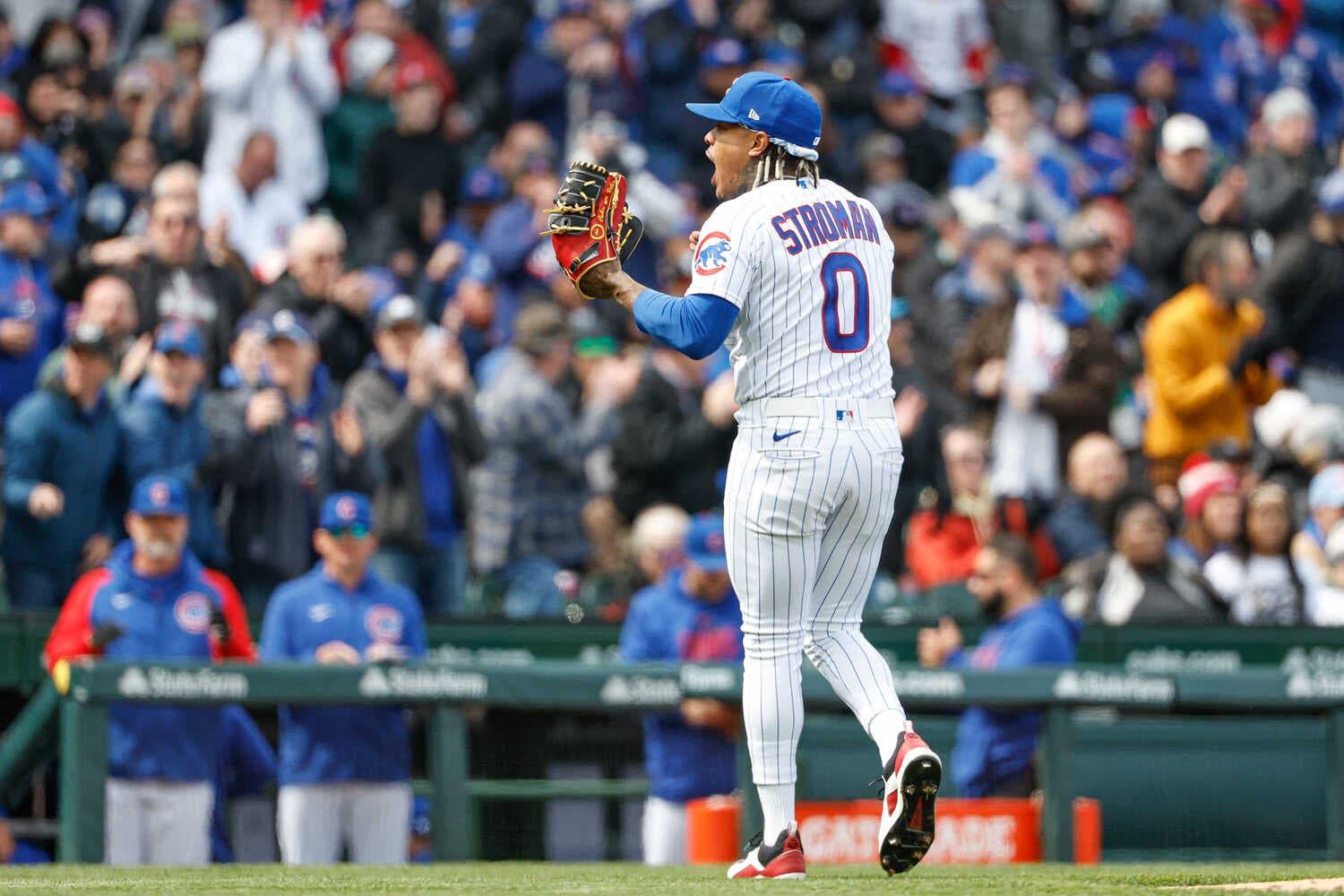 Marcus Stroman of the Chicago Cubs was charged with the first pitch clock violation in major league history. It did not seem to bother the veteran right-hander who threw six scoreless innings in a win over Milwaukee.