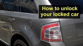 How to get in your locked car, after locking the keys inside, unlock your car without a key. - VOTD - YouTube