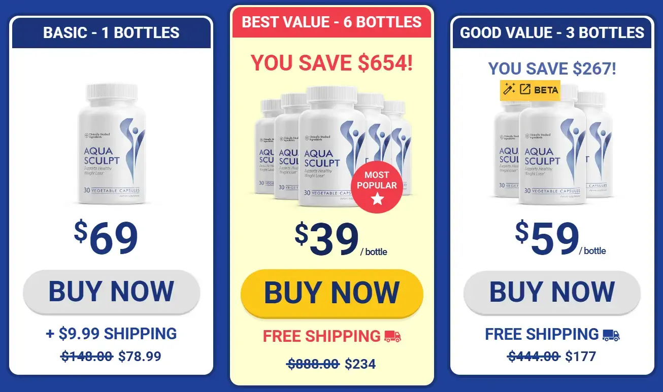 AquaSculpt Pricing