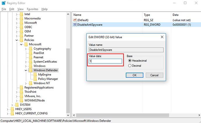 Cách tắt Windows Defender hoàn toàn trên Windows 10