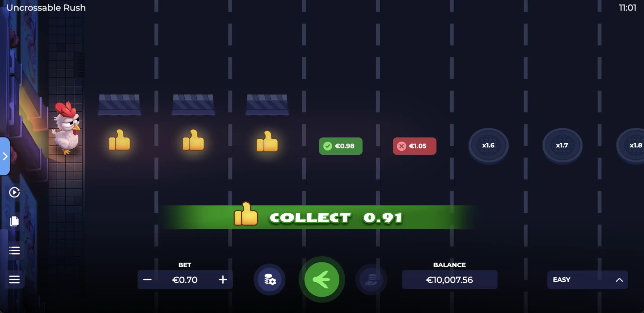 Estratégias vencedoras para Uncrossable Rush