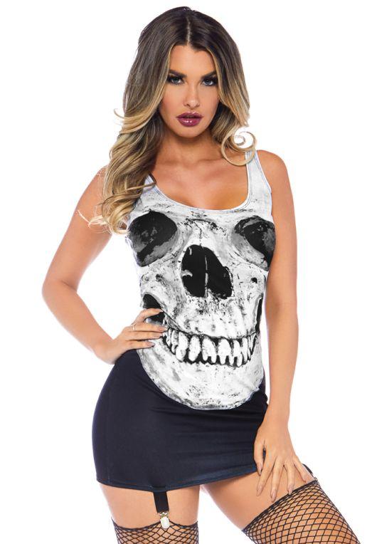 Leg Avenue Skull garter dancer mini dress