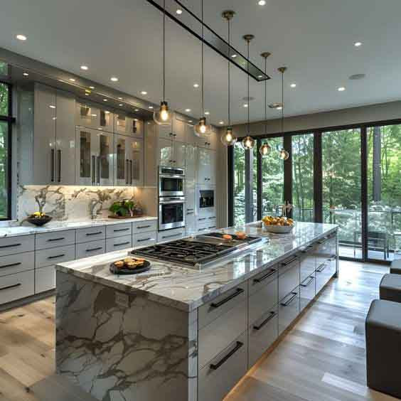 Luxurious Marble Kitchen Countertops