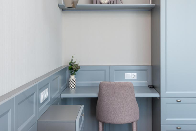 Modern Wardrobe with Study Table Design: Blending Functionality and Style