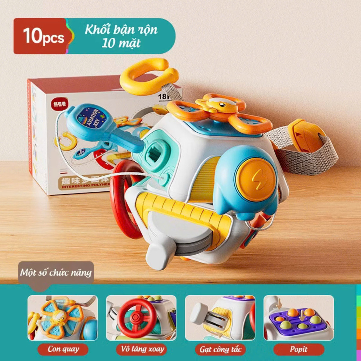 Khối bận rộn montessori 10 trong 1