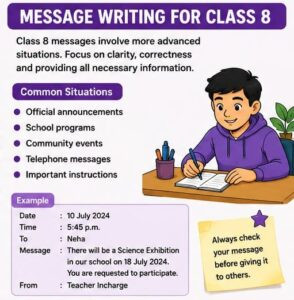Message Writing for Class 8