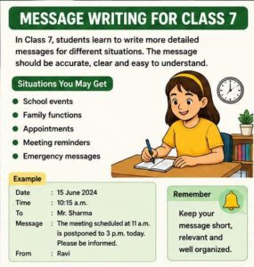 Message Writing for Class 7