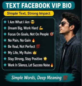 Text Facebook VIP Bio