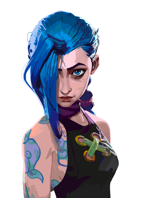 Arcane Jinx Render by Danic574 on DeviantArt