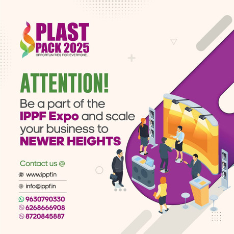May be an image of 3 people and text that says "PLAST PACK2025 PACK 2025 OPPORTUNTIESFOREVERYONE.. OPPORTU OPPORTUNITIESFORE OR VERYONE. VERYO ATTENTION! Be a part of the IPPF Expo and scale your business to NEWER HEIGHTS Contact us :) www.ippfin @ info@ippf.in 2 9630790330 G 6268666908 8720845887"