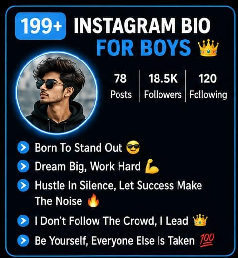 199+ instagram bio for boys