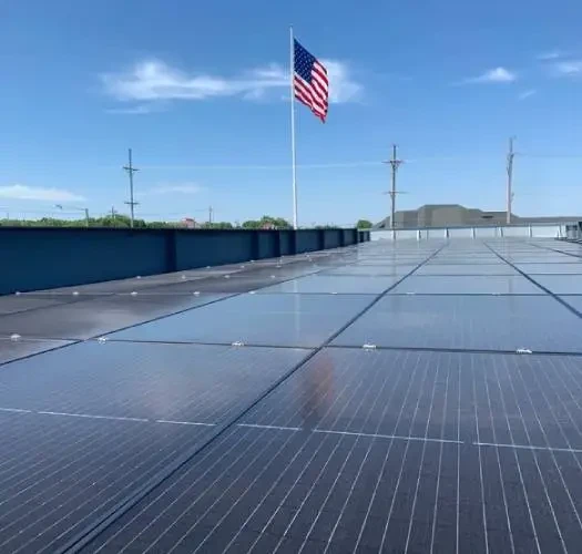 Solar panel installation team working on Oklahoma home