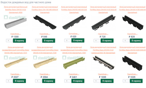 лоток бетонный водоотводной