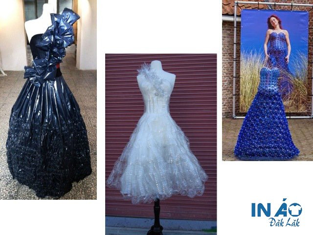 Làm váy mới từ chai nhựa