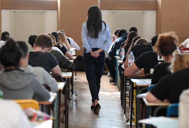Examen au lycée Pasteur de Strasbourg le 18 juin 2018.