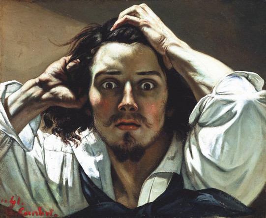 Autoportrait, dit « Le Désespéré » (entre 1843 et 1845), de Gustave Courbet.