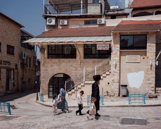 Dans le centre-ville de Safed, qui compte une importante population juive ultraorthodoxe, en Israël, le 25 août 2024.