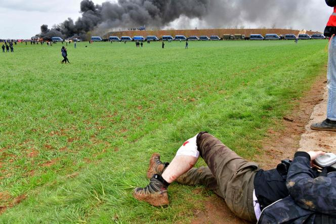 Lors de la manifestation contre la mégabassine de Sainte-Soline, dans les Deux-Sèvres, le 25 mars 2023.