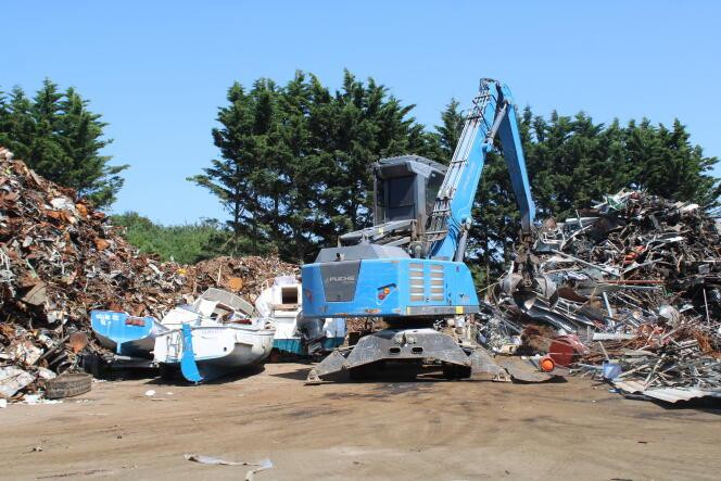 Le centre de traitement des déchets Romi Recyclage, à Lannion (Côtes-d’Armor), le 31 juillet 2024.