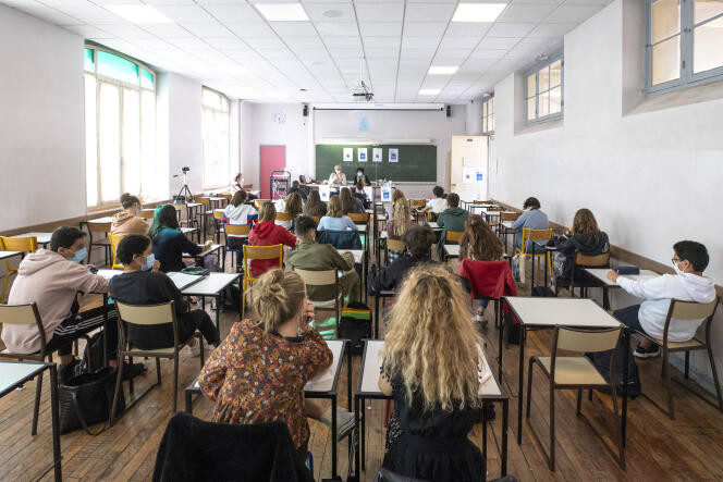 Au lycée Masséna, à Nice, en 2020.
