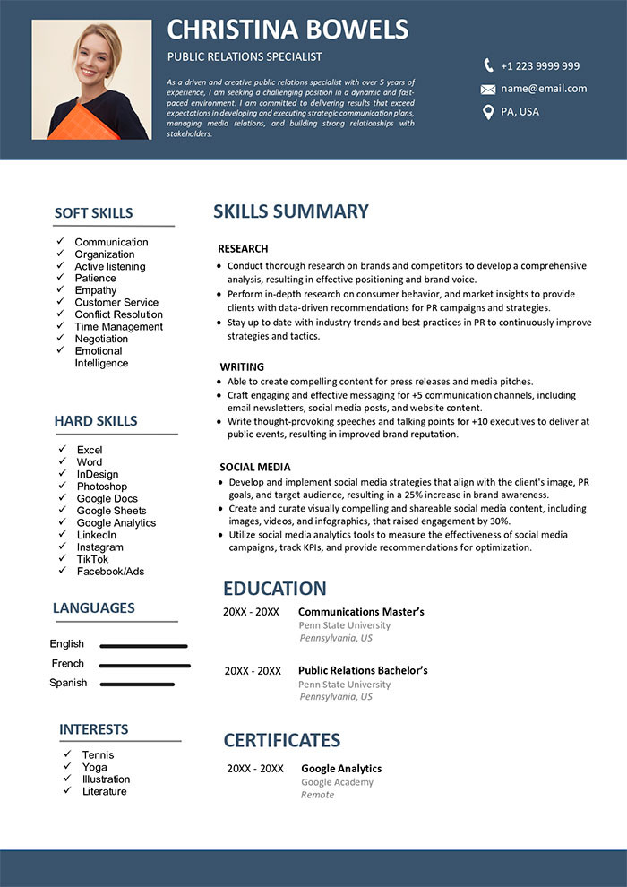 functional resume format