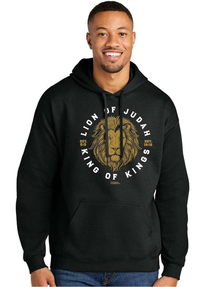 Light Source Mens Hooded Sweatshirt Lion Of Judah, Black, LG - Walmart.com