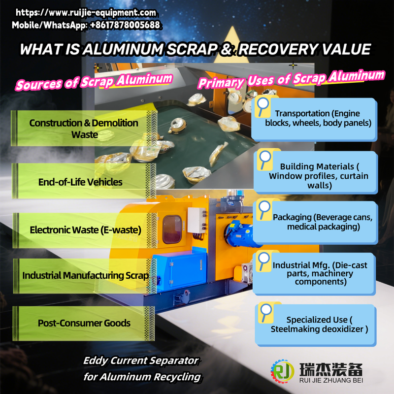 Ruijie Eddy Current Separator Used for Scrap Aluminum Resource Recycling