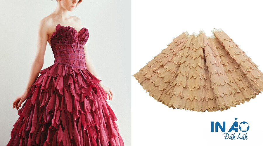 Váy làm từ giấy nhún cũ