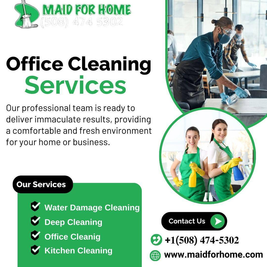Maid For Home offers Affordable High-Class Office Cleaning Services in Natick MA, ensuring that your field remains immaculate and professional. Our expert team offers top-level cleaning solutions that suit your needs, creating an old and productive environment. As a top commercial cleaning company, we use environmentally friendly products and advanced techniques to maintain hygiene and efficiency. Whether you need regular maintenance of the office or deep cleaning, we guarantee extraordinary consequences. We also offer professional services for cleanliness, which makes the level of skill equal. Trust Maid For Home for a home for reliable, cheap cleaning and high-class, which is higher than expectations.