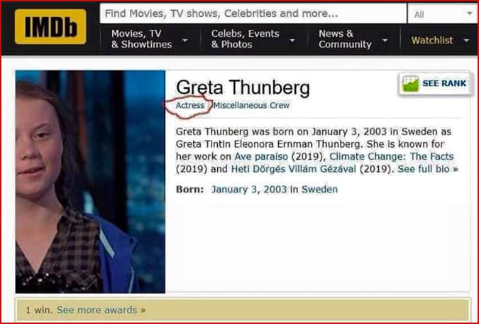 IMDb Greta Thunberg the Actress.jpg