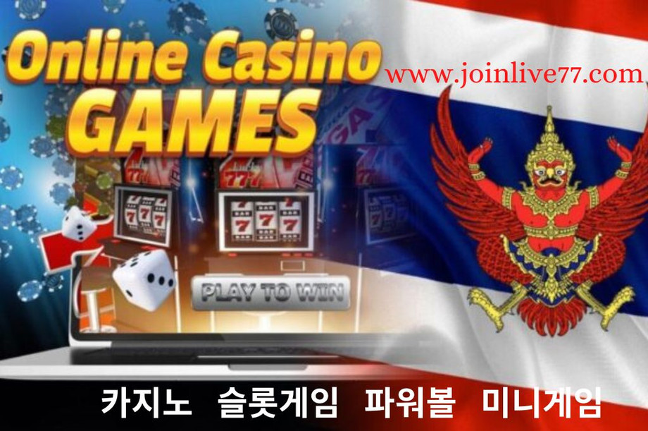 Online casino games and Thailand flag on the right side