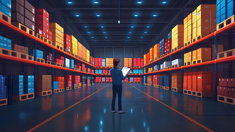 workerwarehousecheckinginventoryclipboardsurroundedbyneatlyarrangedproductslivelycartoonvectorillustration.jpg