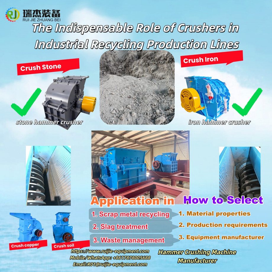 Ruijie offer types of crushing machine for scrap metal  recycling