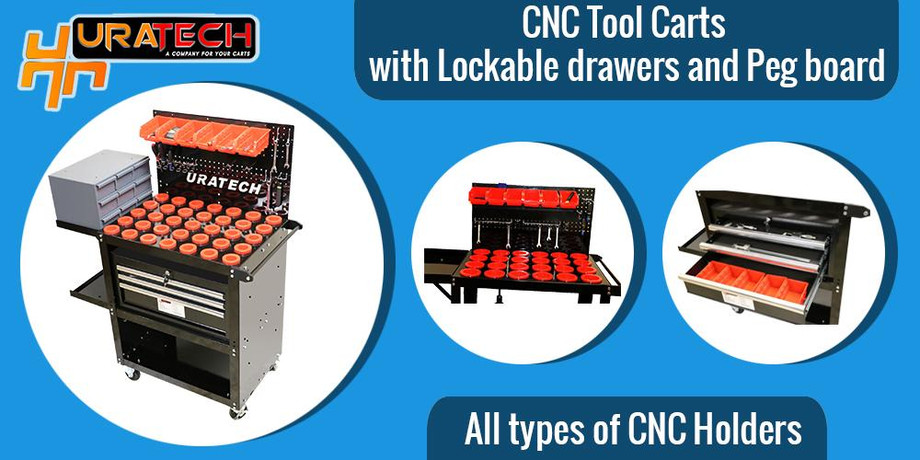 CNC Tool cart with Lockable drawers and Peg board.jpg