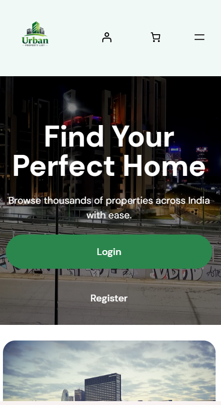 Urban Property List Mobile View