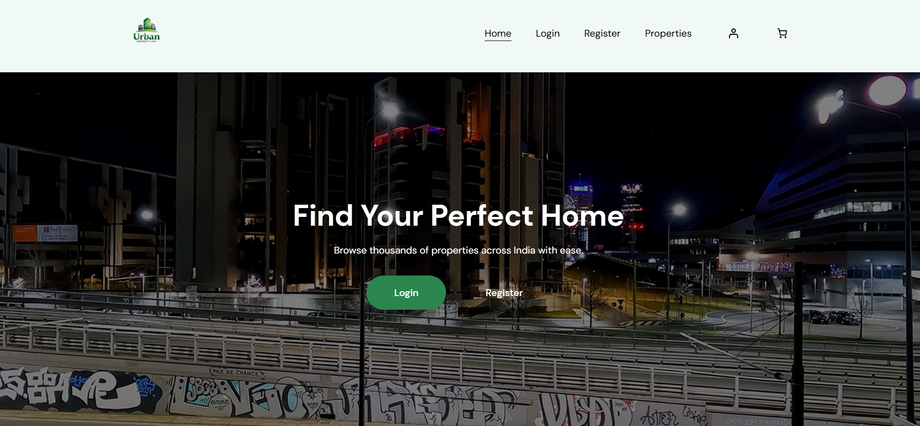 Urban Property List Desktop View - Real Estate SEO Project