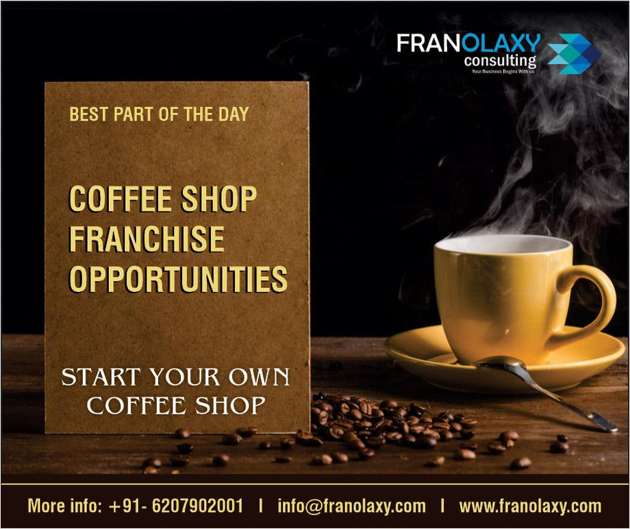 Looking for coffee shop franchise business opportunities?  We provide a wide variety of coffee shop brands franchise business opportunities to run a successful business.  Call us for your inquiry at +91 6207902001 or email us at info@franolaxy.com