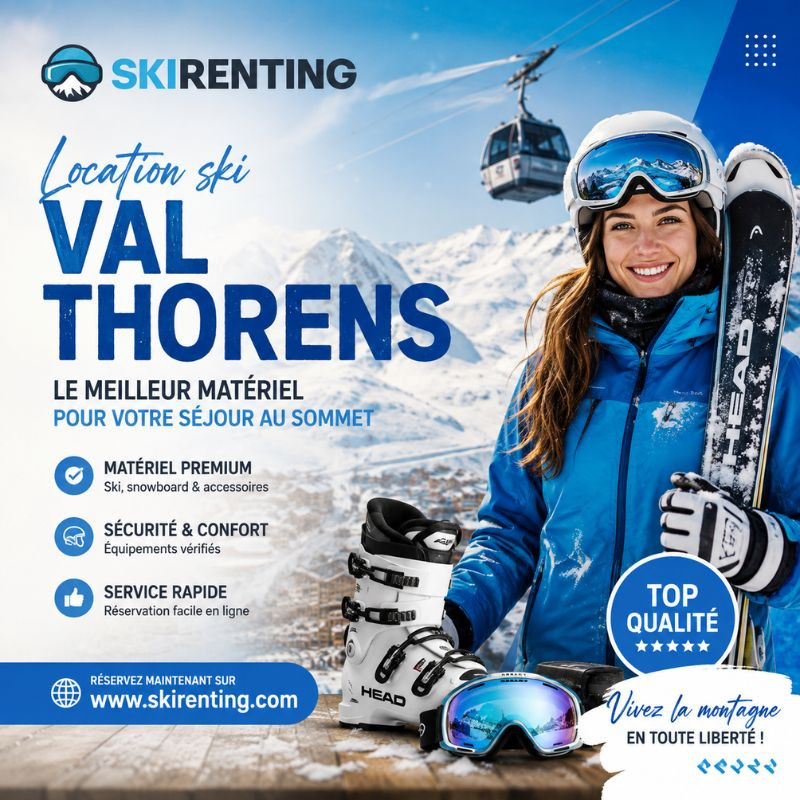 Location ski Val Thorens al mejor precio con servicios profesionales de Ski Renting