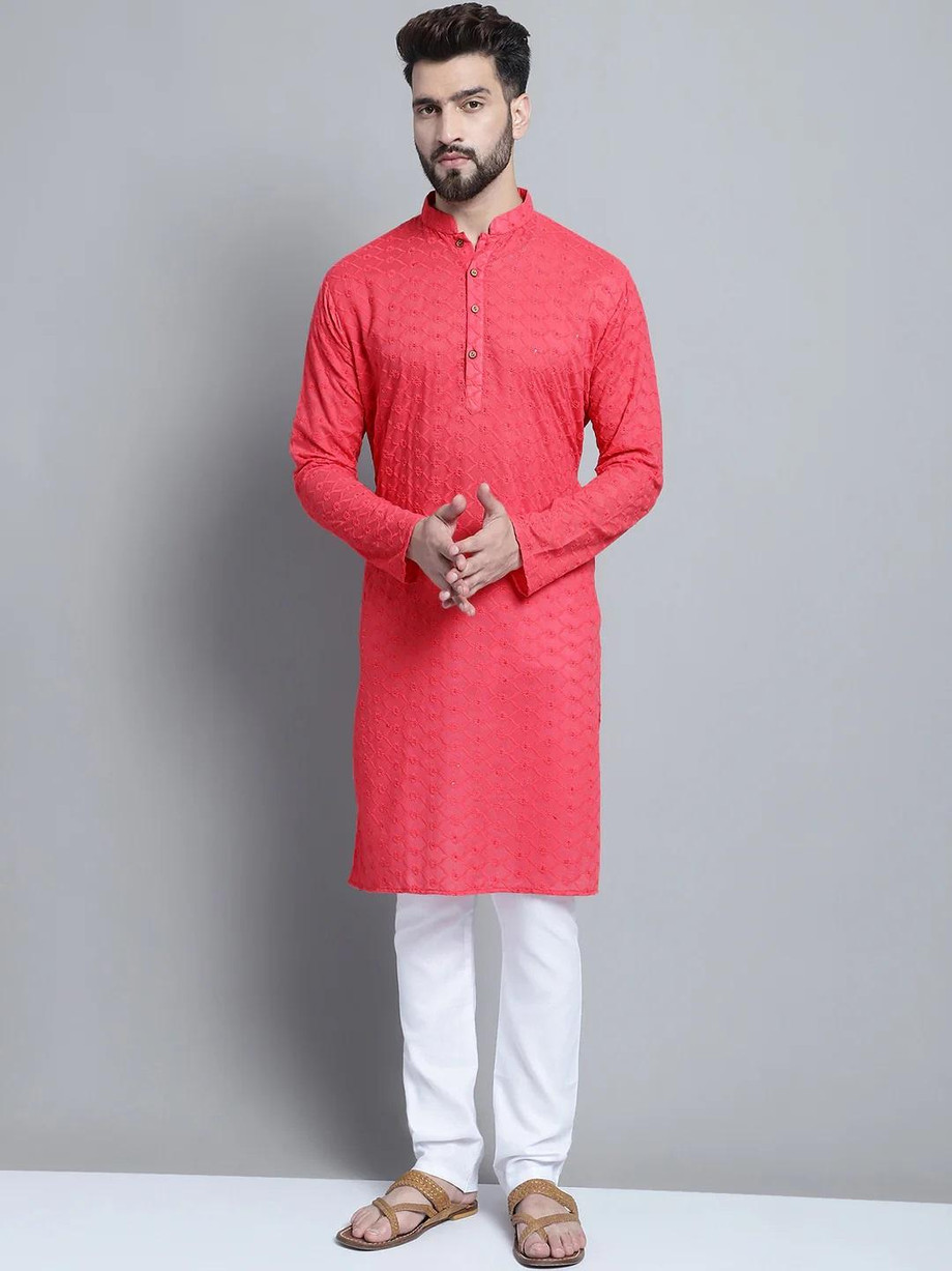 carrotredchikankariembroiderycottonkurtapajama.jpg