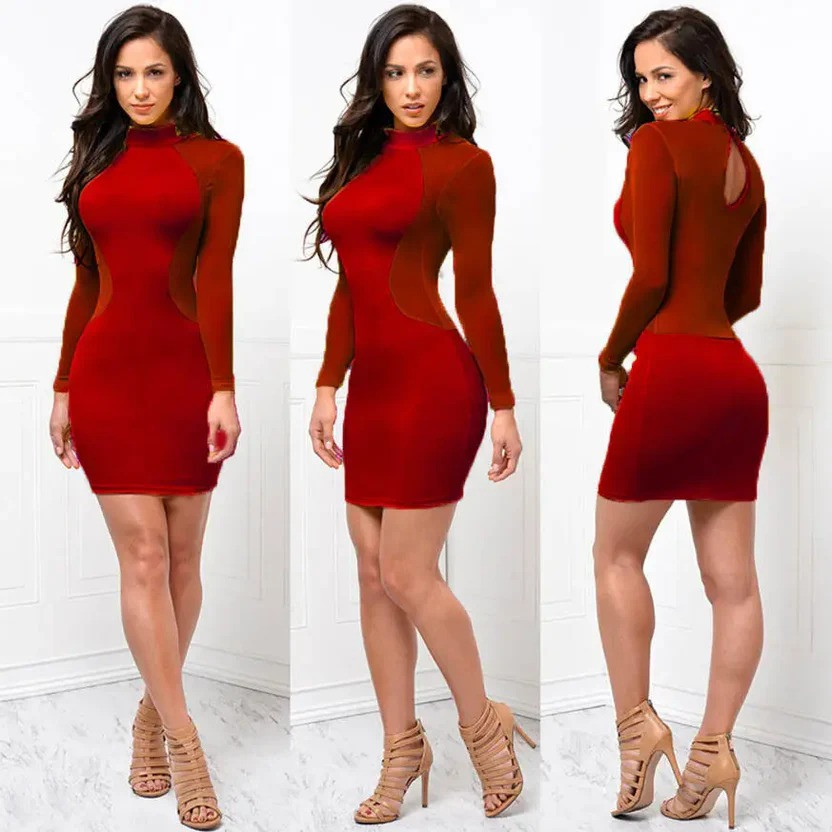 dresses_uk_new_women_summer_casual_long_sleeve_oneck_backless_red_dress.jpeg