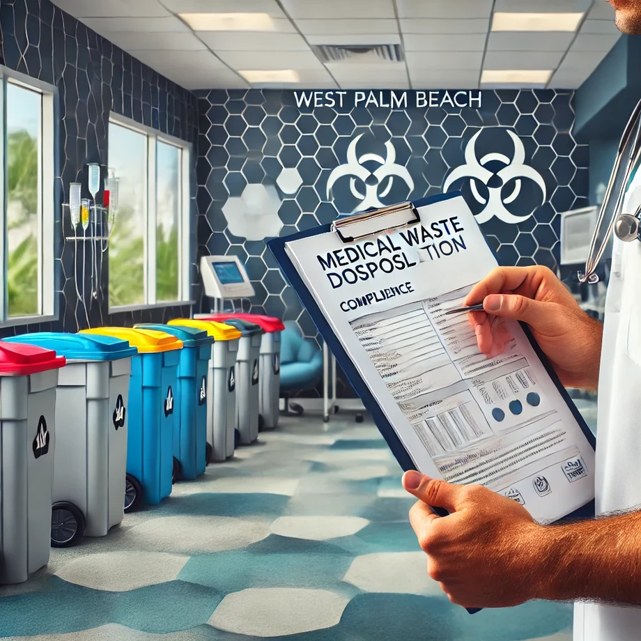 dalle20241022151107aprofessionalimageofahealthcarefacilityinwestpalmbeachconductinganauditofmedicalwastedisposalrecordsastaffmemberisholdingacl.webp