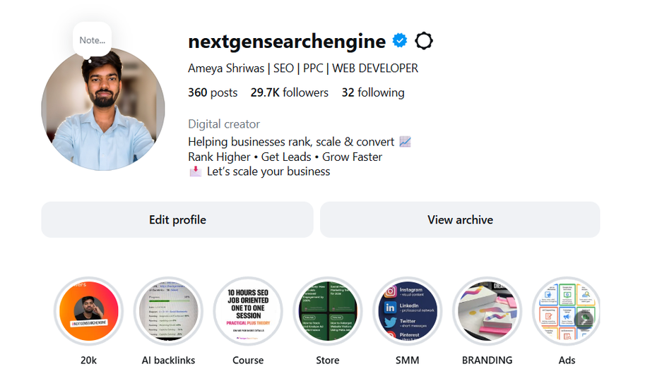 Instagram Profile Preview
